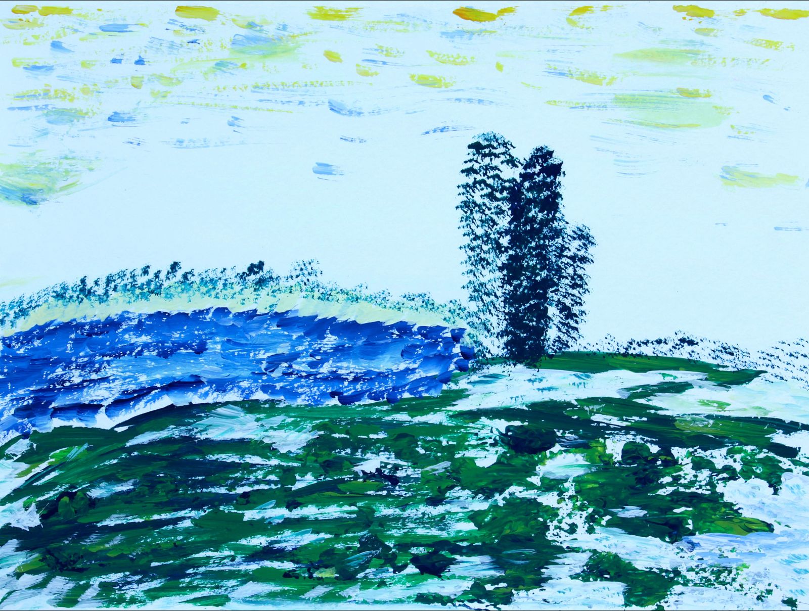 Mari, Drei Moiren, 2020, 64 X 50 cm, Acryl auf Papier