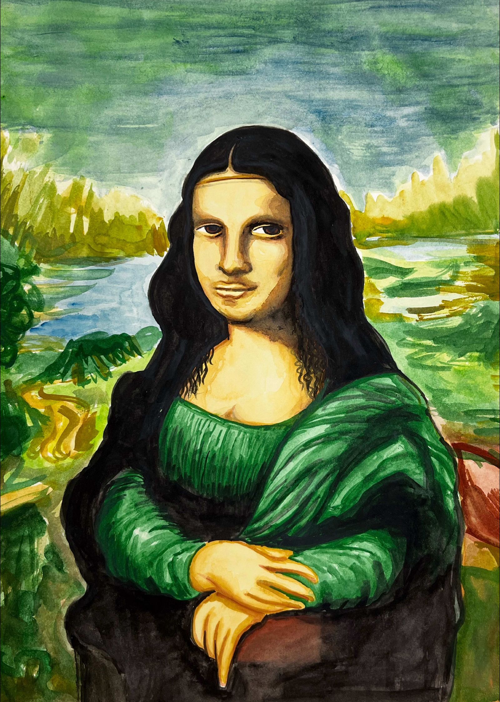 Buttenberg, Mona Lisa, 2010, 39,5 X 42 cm, Aquarell auf Papier