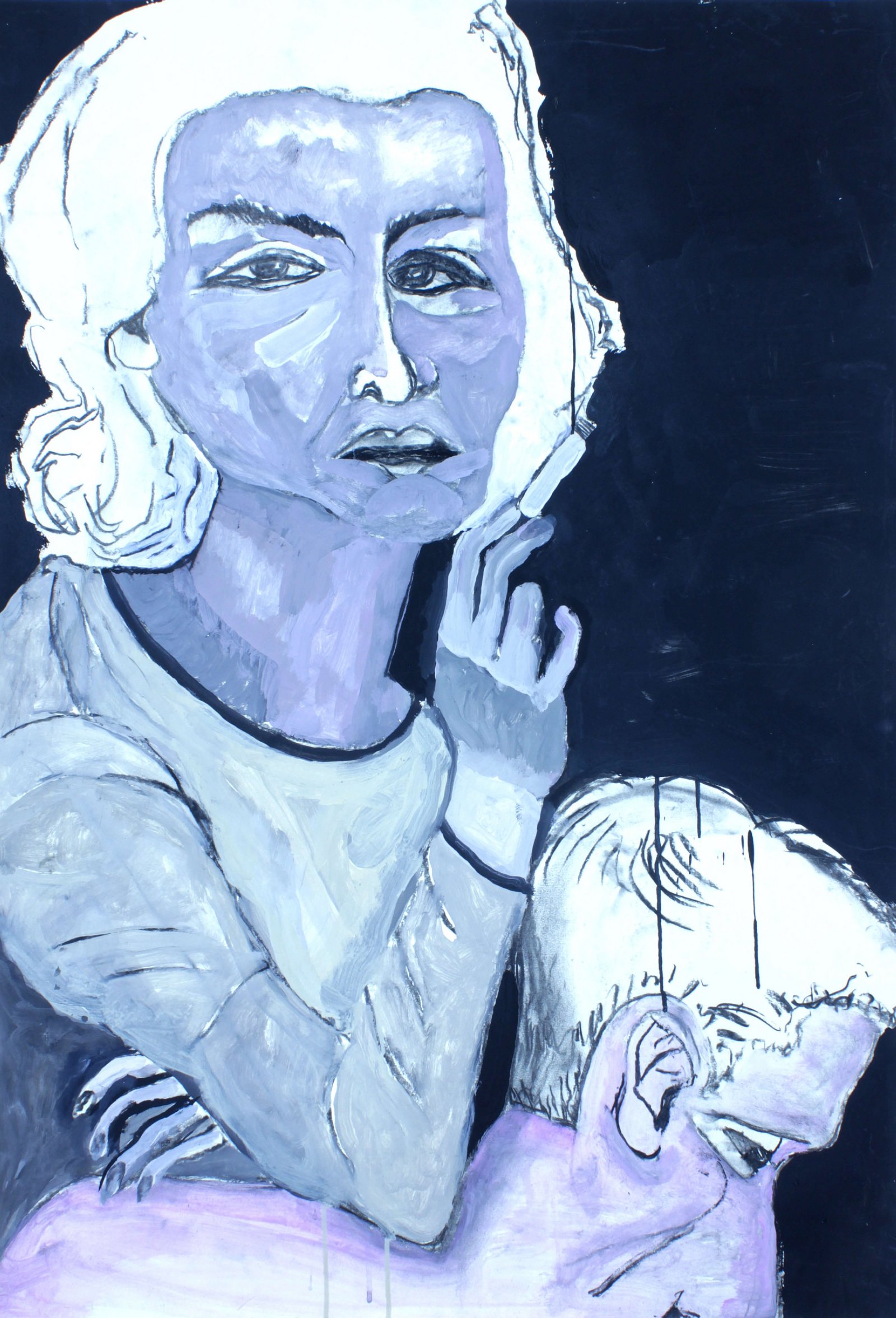 Robert Latka, Ohne Titel, 2015, 70 X 100 cm, Acryl auf Papier