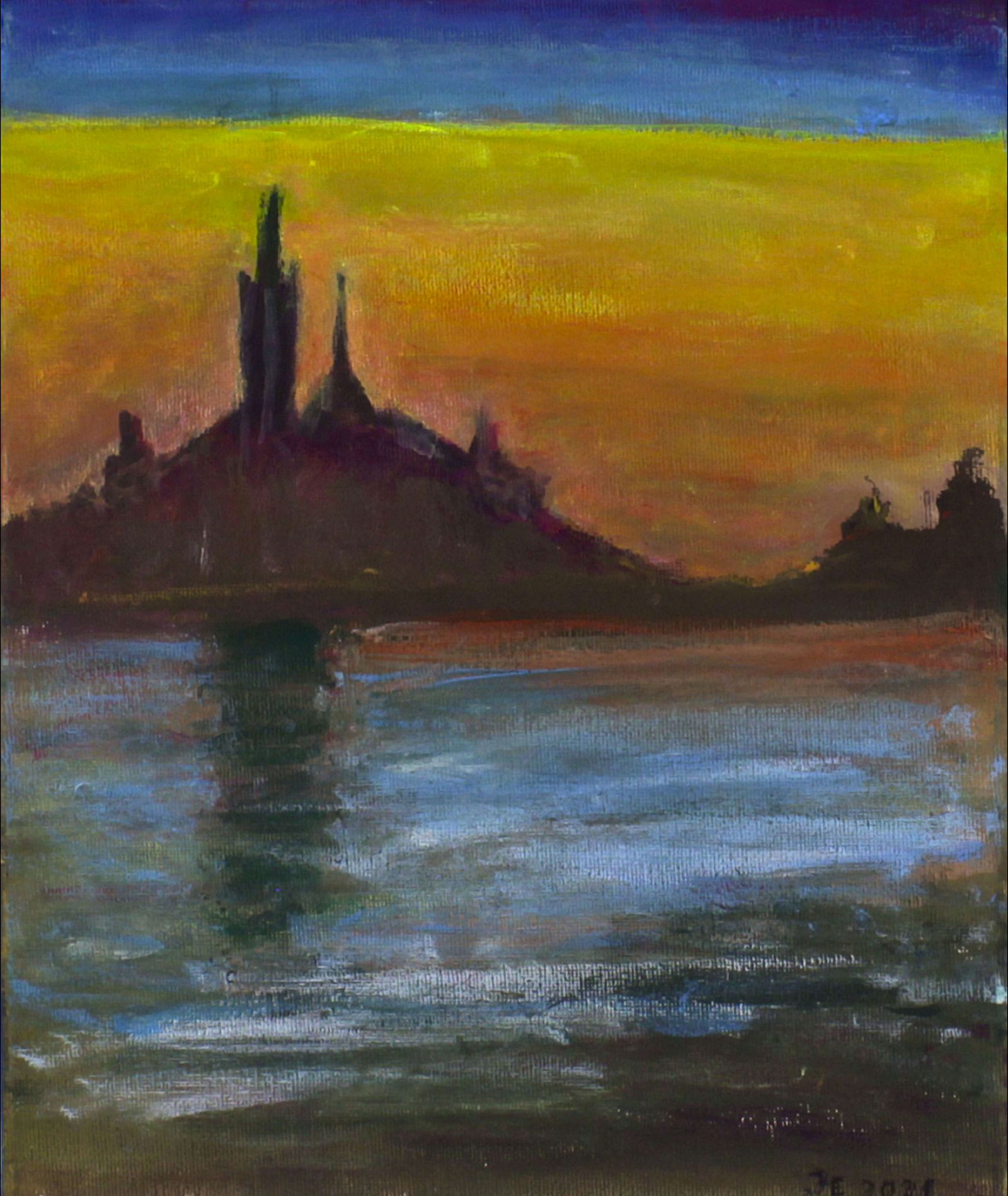 I. E. Eger, Venedig v. Monet, 2021, 30 X 40 cm, Acryl auf Leinwand