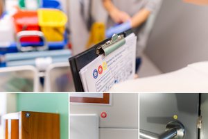 Farbliche Reinigungspunkte