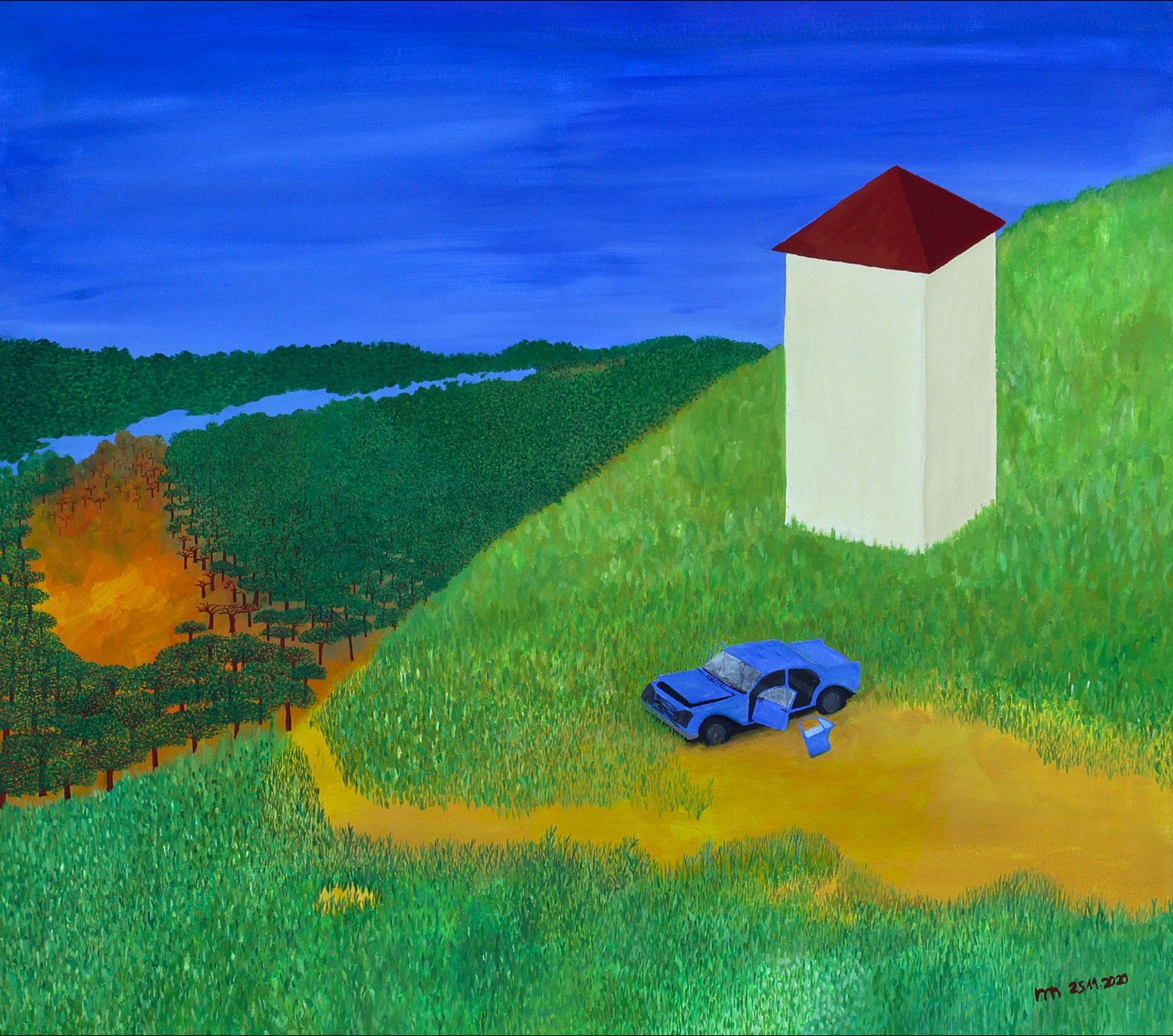 Manolo Nußkuch, Ohne Titel, 2020, 80 X 70 cm, Acryl auf Leinwand