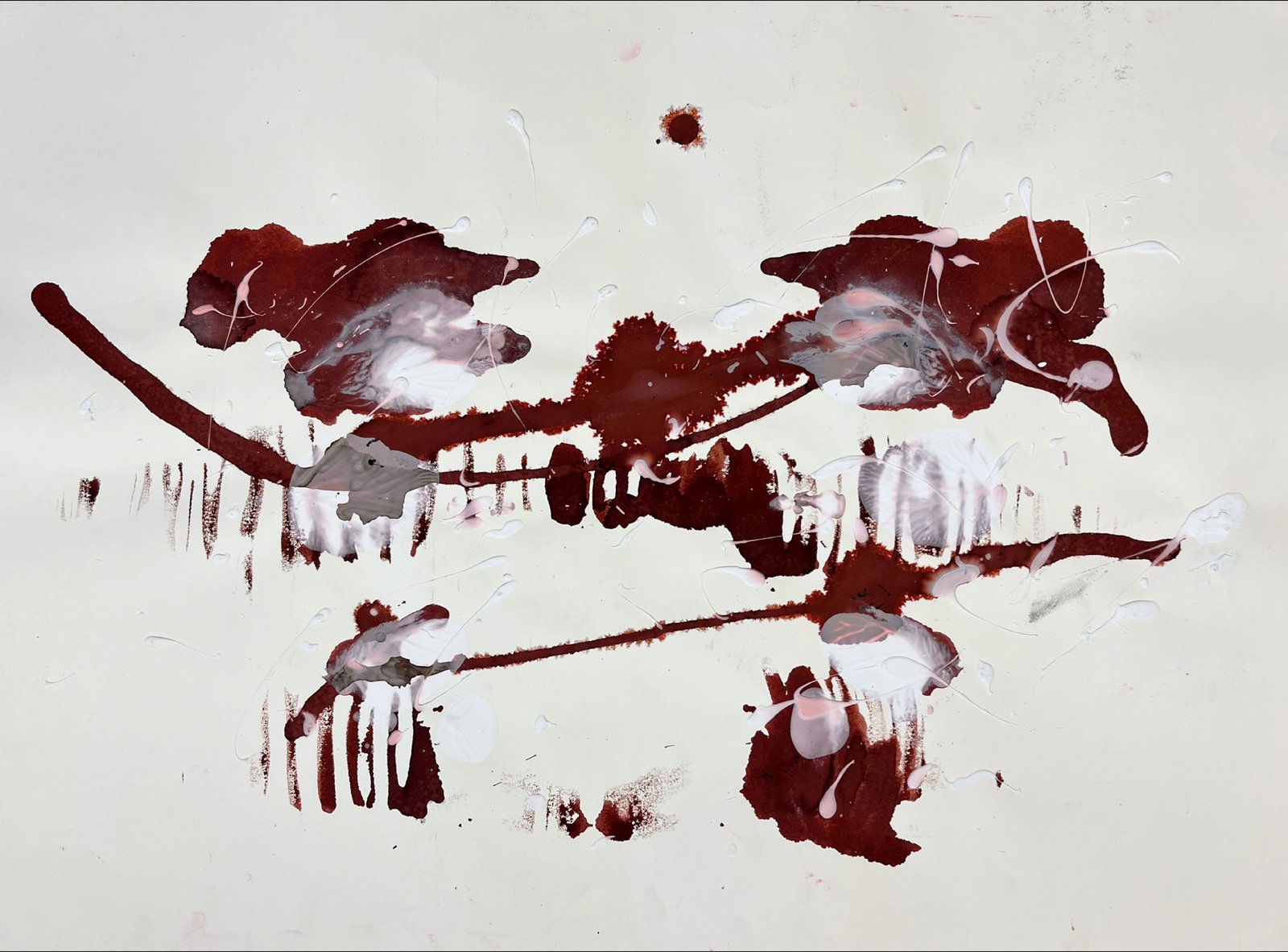 Tylitzki, Skelett, 2021, 50 X 70 cm, Mischtechnik