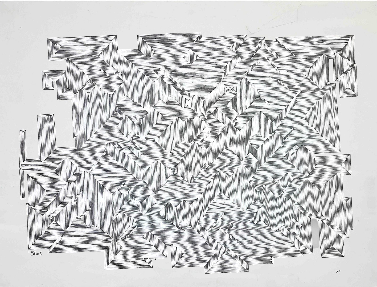 Ise Pal, Labyrinth, 2013, 60 X 80 cm, Tusche auf Papier