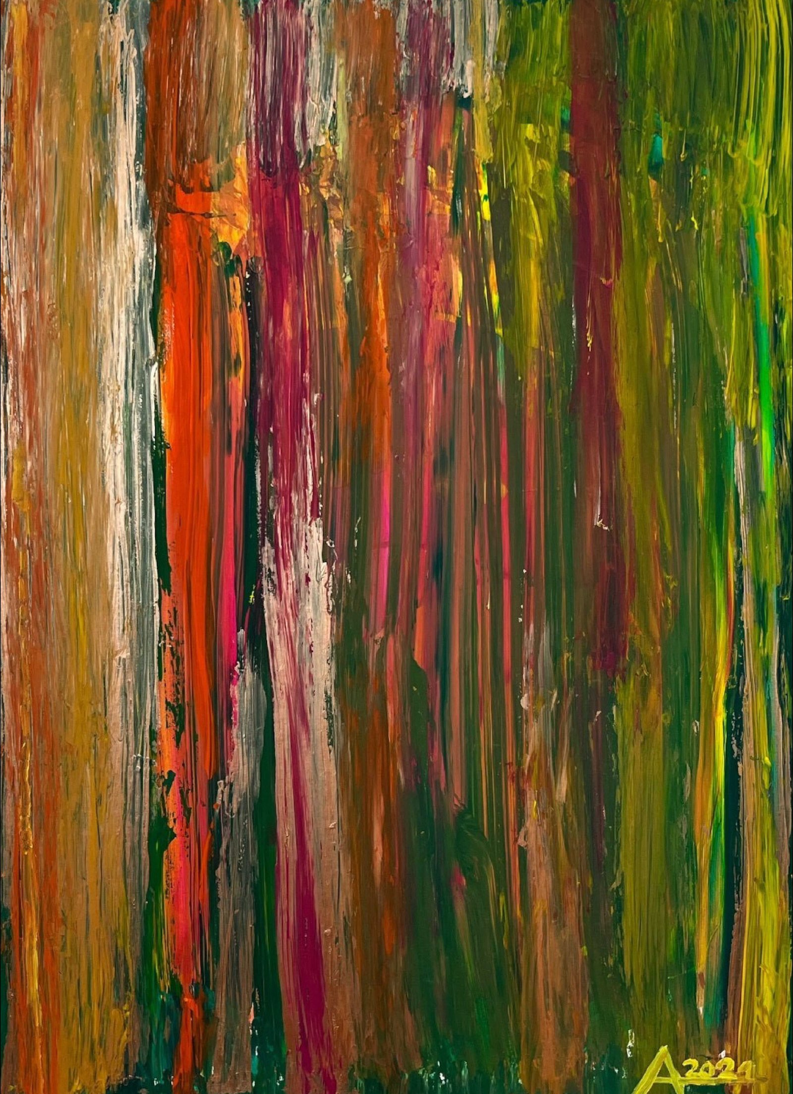 Regina Augstein, Enough is enough, 2021, 60 X 80 cm, Acryl auf Pappe