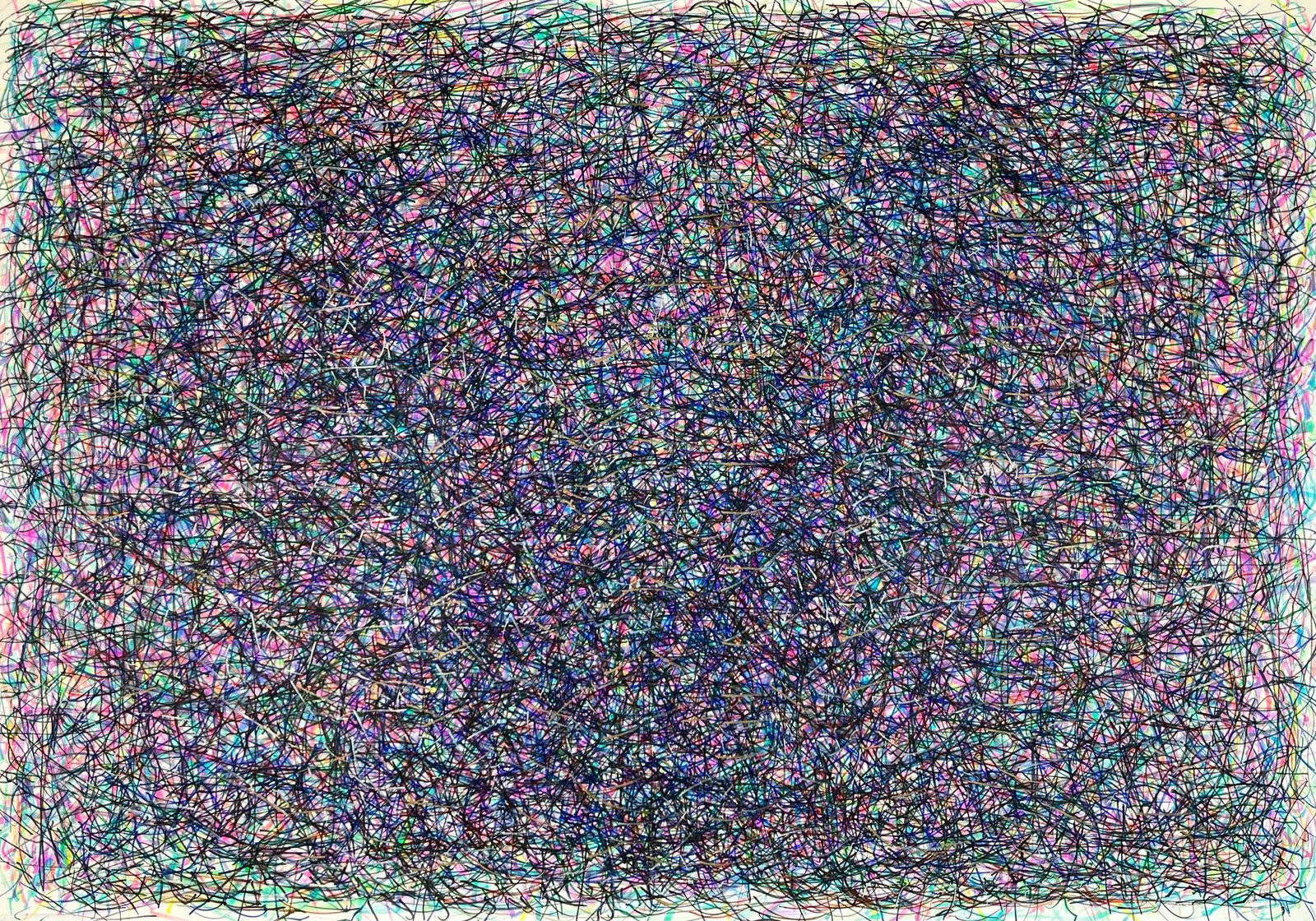 Ohne Titel 2022, 100 x 70 cm, Filzstift auf Papier