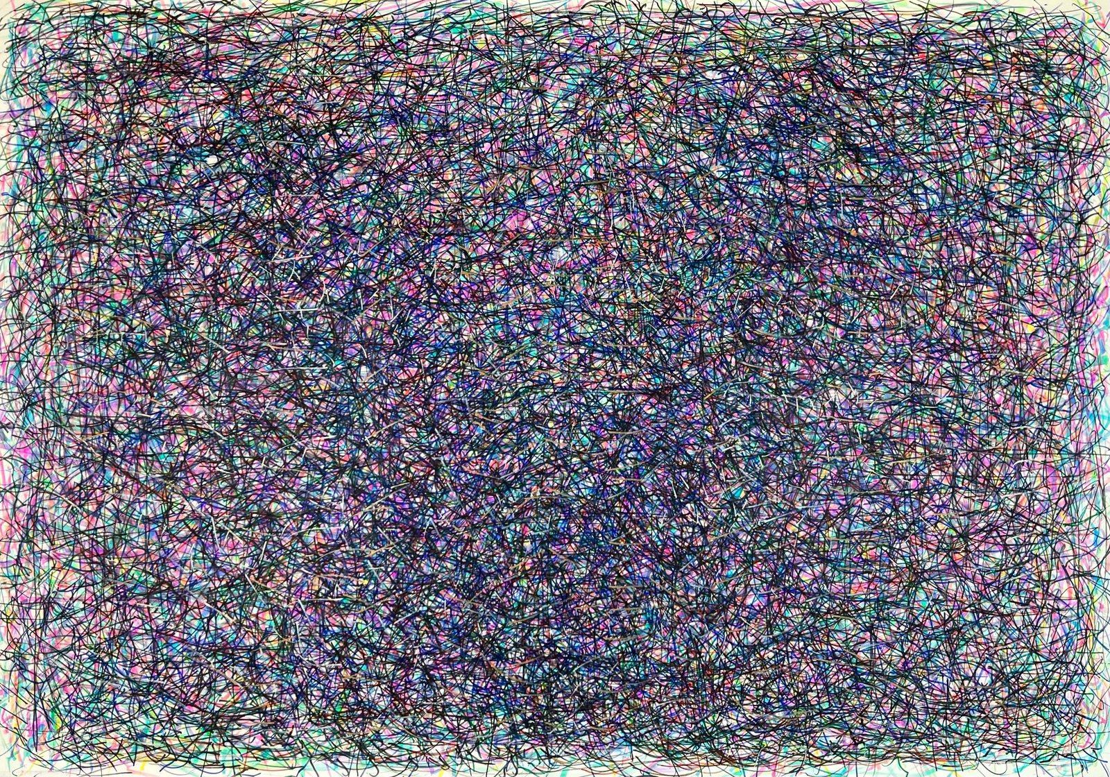 Ohne Titel 2022, 100 x 70 cm, Filzstift auf Papier