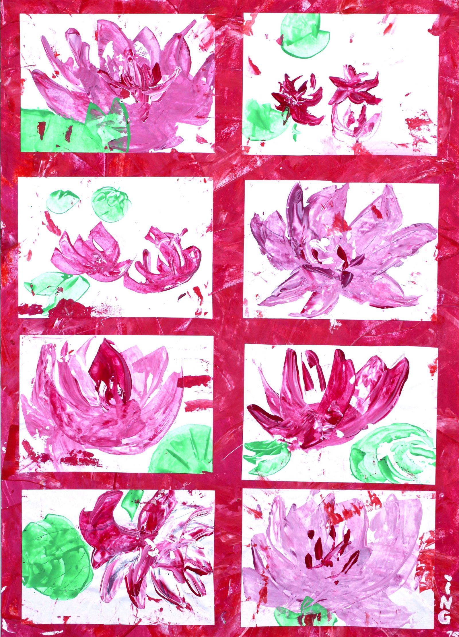 ING, Kitchen Flowers, 2015, 50 X 70 cm, Acryl auf Pappe
