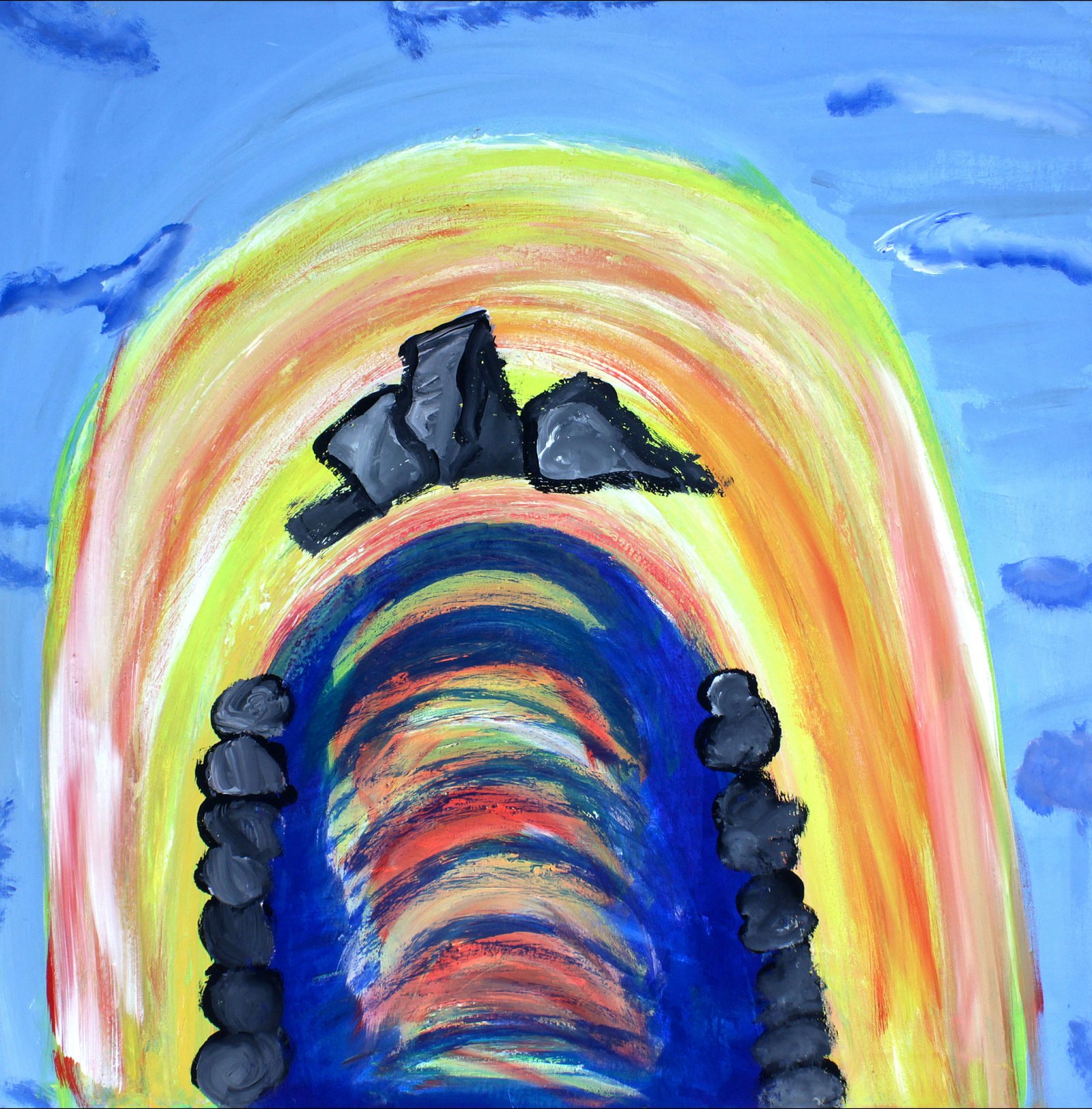 Klaudija Todorovic, Ins hier hinein, 2021, 80 X 80 cm, Acryl auf Leinwand