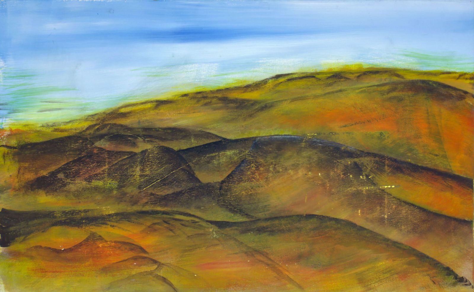Robert Fecit, Sahara, 2019, 50 x 80 cm, Acryl auf Leinwand
