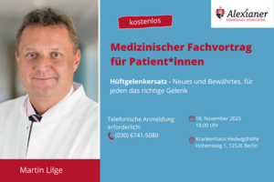 VHS-Vortrag: Hüftgelenkersatz – Neues und Bewährtes, für jeden das richtige Gelenk