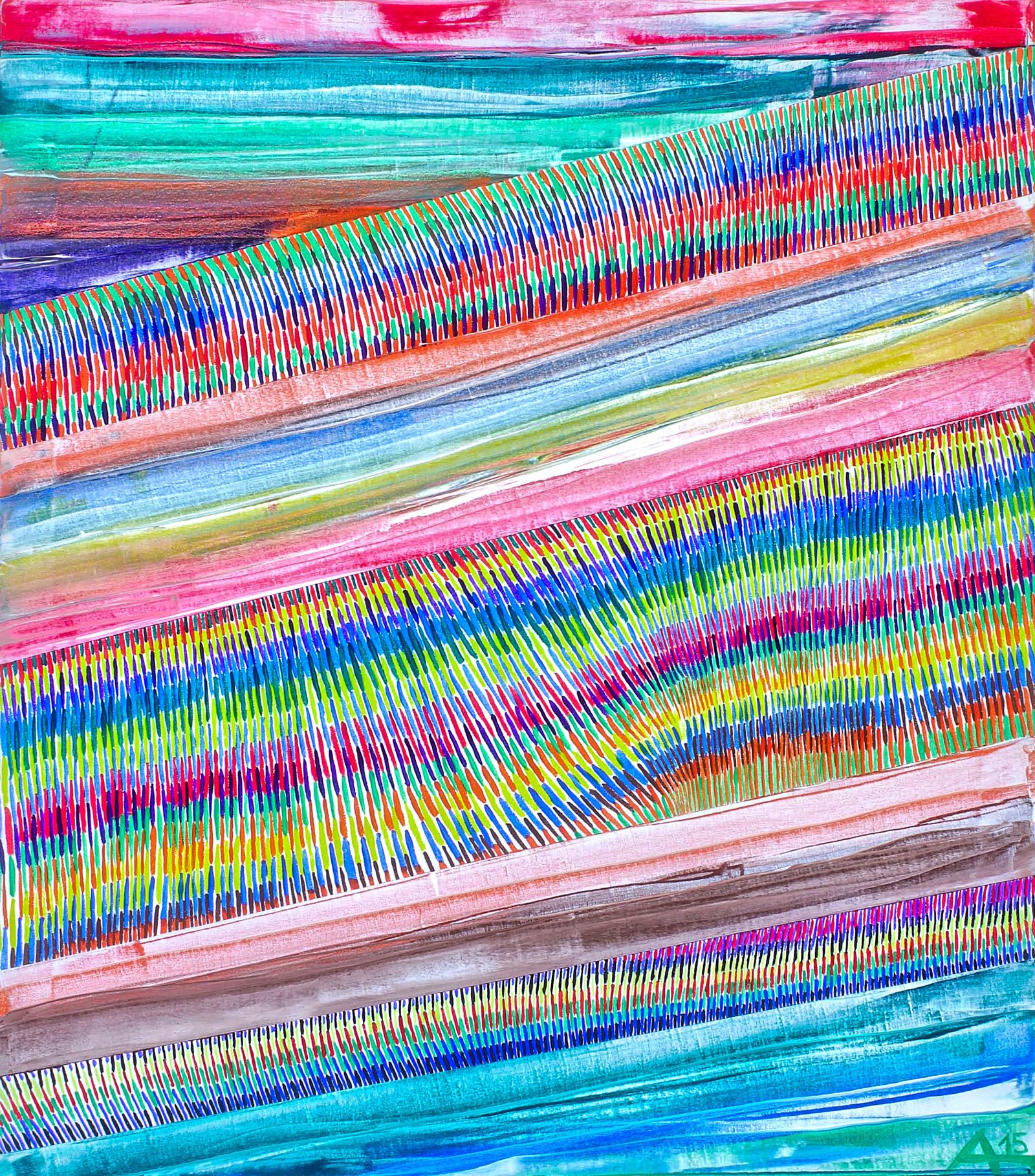 Regina Augstein, Formation, 2015, 70 X 80 cm, Acryl auf Pappe