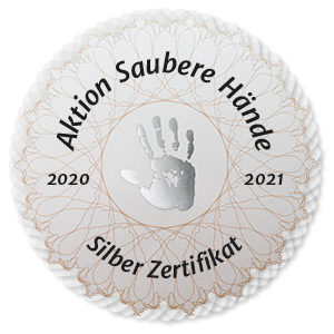 Silberzertifikat Aktion Saubere Hände Silberzertifikat Aktion Saubere Hände