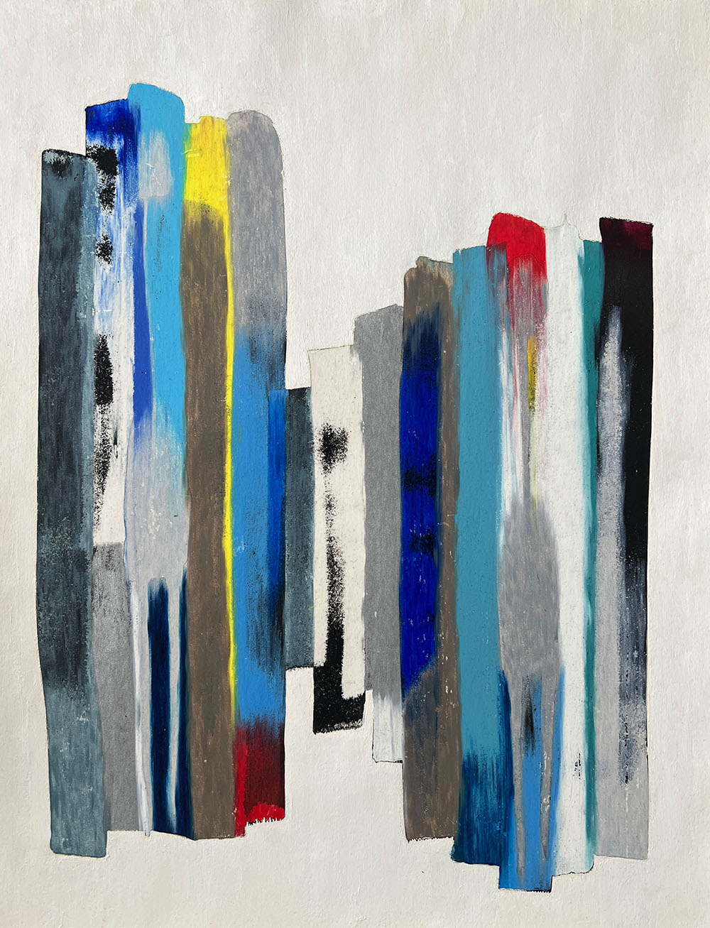 Pieter Snoeck - Starting to fade away, 2022, Tusche und Ölpastelle auf Papier, 50x65 cm