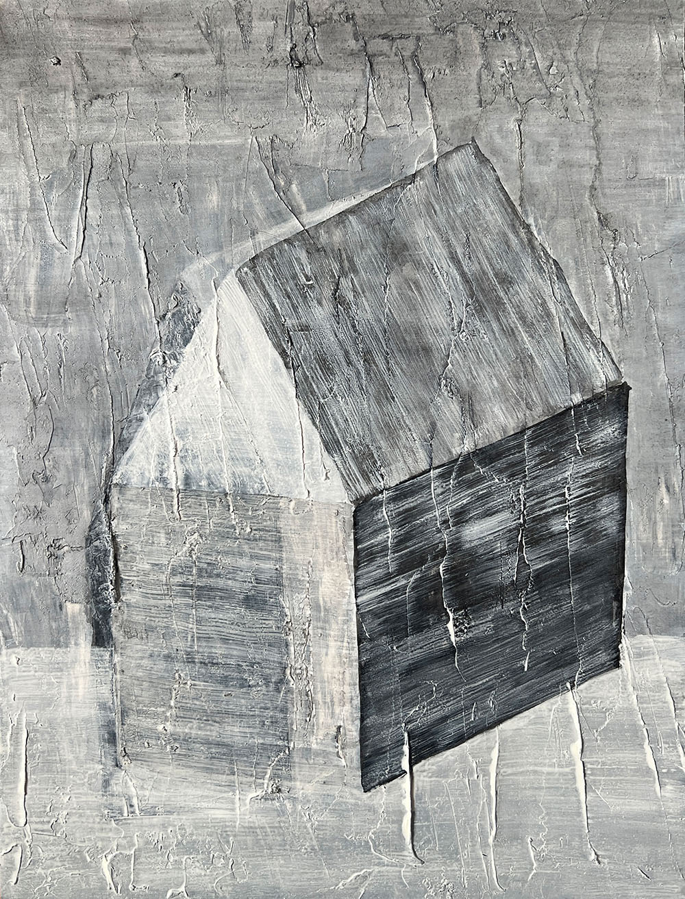 Pieter Snoeck, Reconstruction, 2025, Öl auf Papier, 31x41 cm