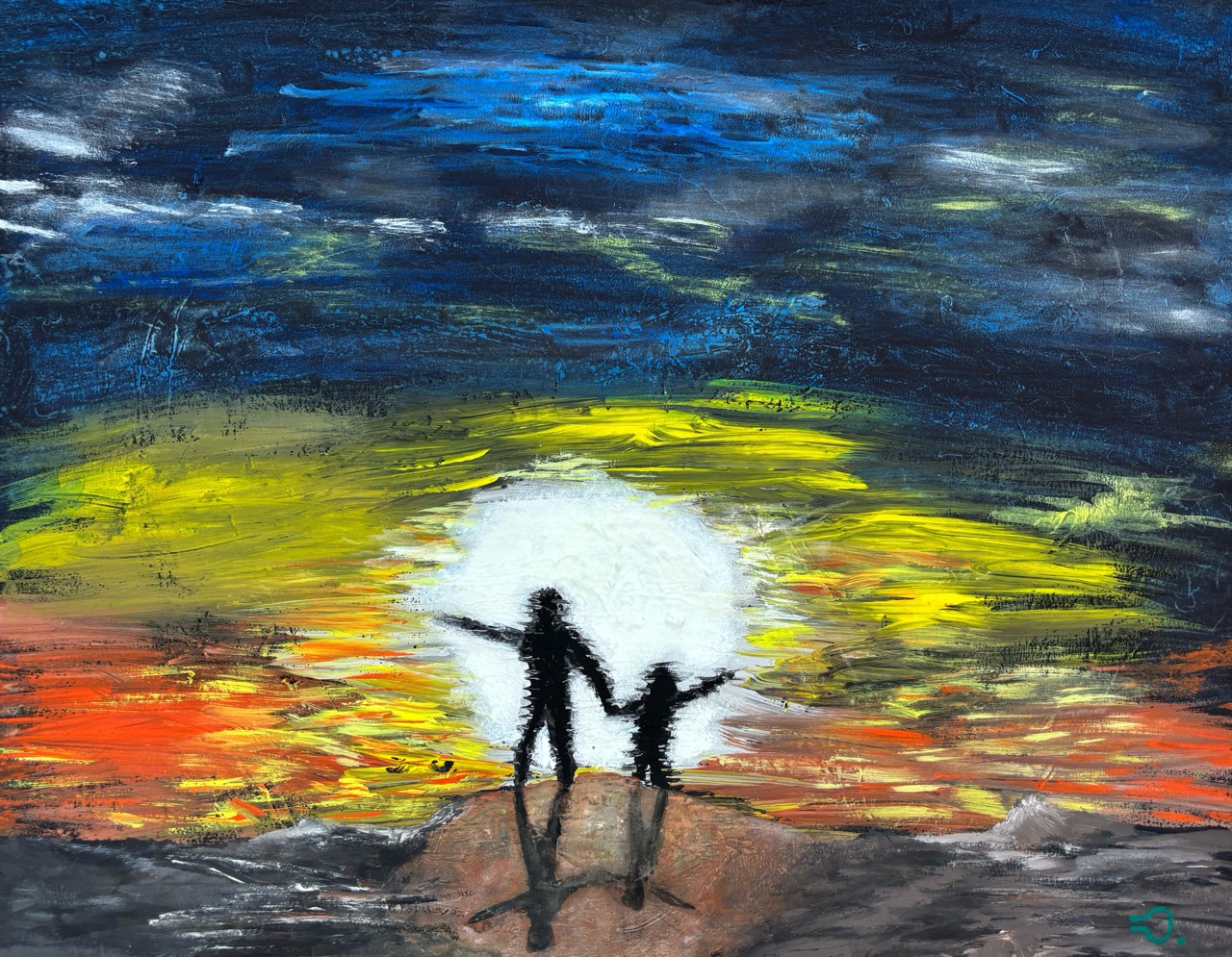 Ω-O.T.,2020-Acrylfarbe auf Papier-50x64 cm