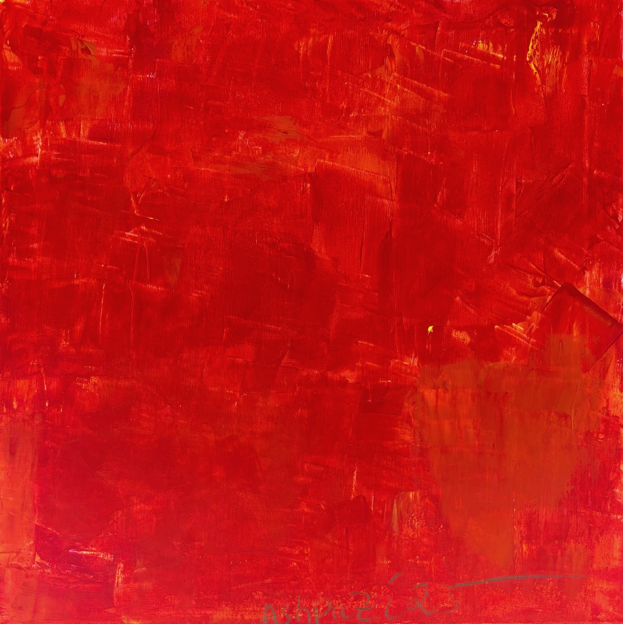 Paridokht Asphazi - Feuriger Herbst der jetzt geschieht, 2025, Acryl auf Leinwand