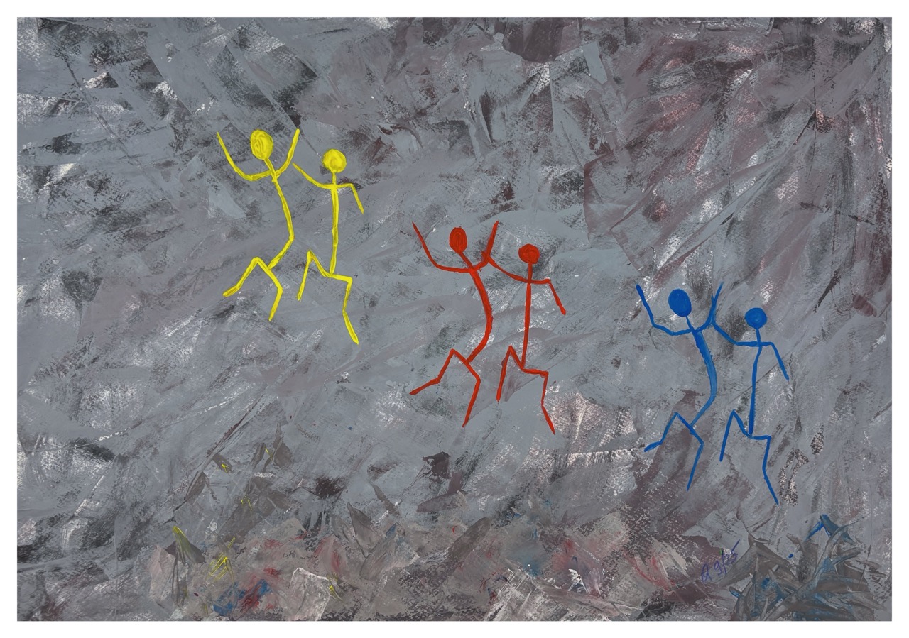 Caris B. - RUEDA, 2025 - Acryl auf Papier-59 x 42 cm