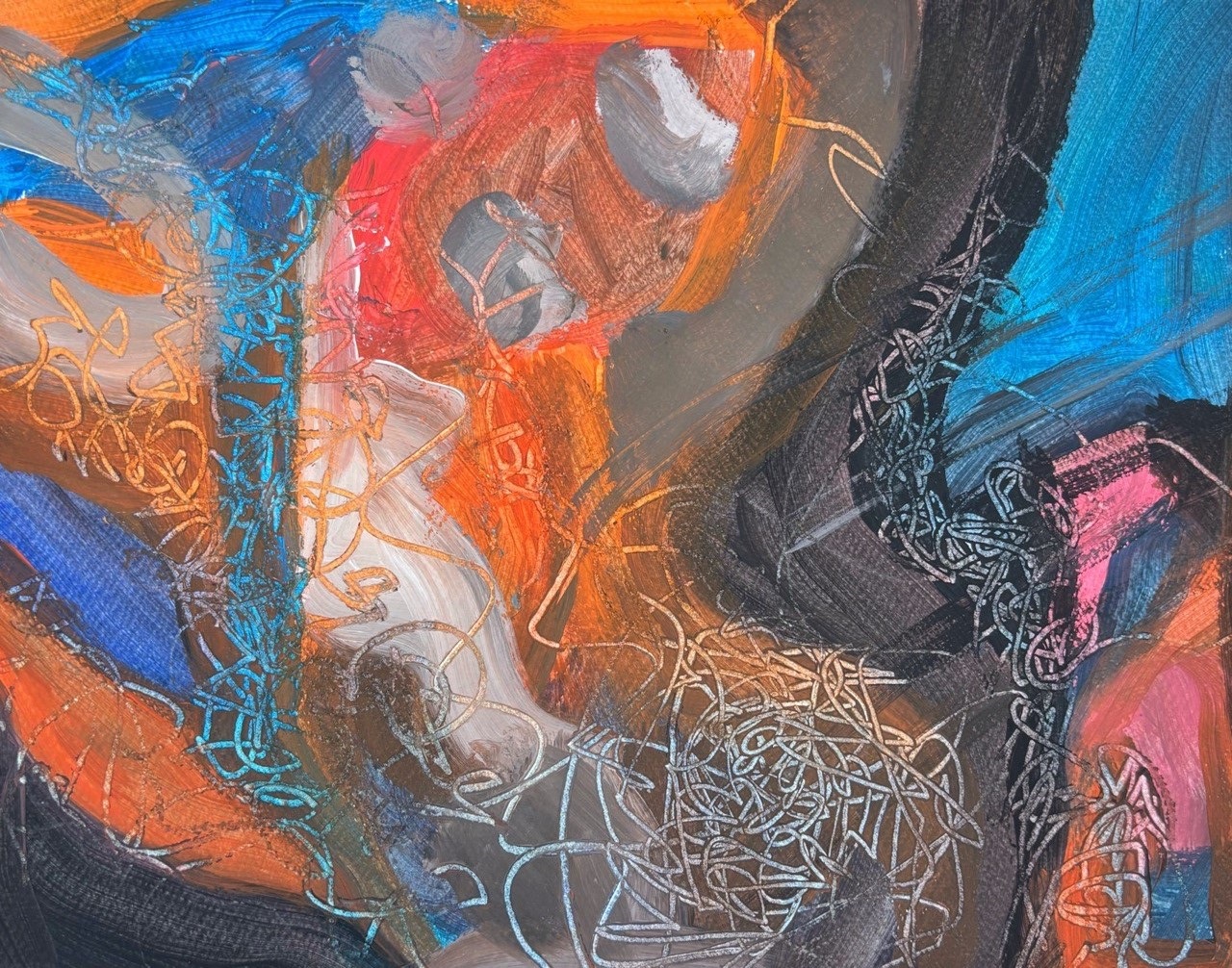 Ela Kleber – Erdkern, 2025 – Papier, Gouache – 30x24 cm