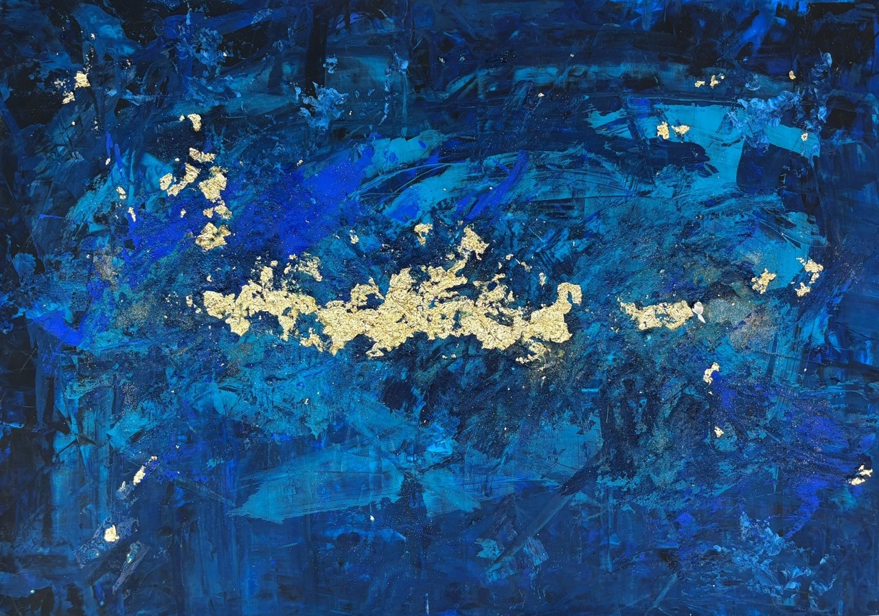 ING-Am Anfang, 2025 - Mischtechnik auf Papier, 59 x 42 cm