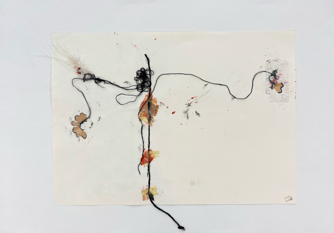 Maika Leffers – Faden Schein und Sein, 2018 – Mischtechnik auf Papier – 29,5 x 41,5 cm