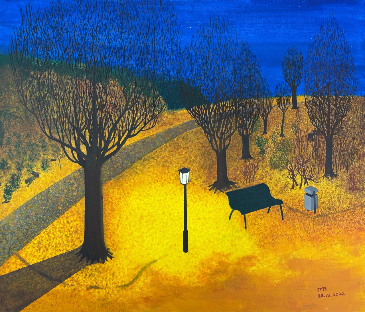 Manolo Nusskuch – Oktober, 28.12.2022 – Acryl auf Leinwand – 70 × 60 cm