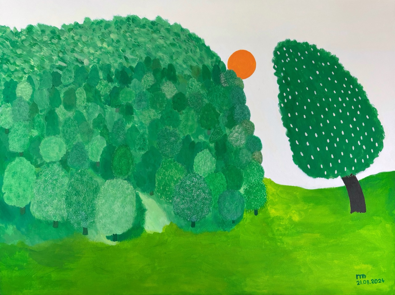 Manolo Nusskuch – Zuneigung, 27.08.2024 - Acryl auf Leinwand – 80 × 70 cm