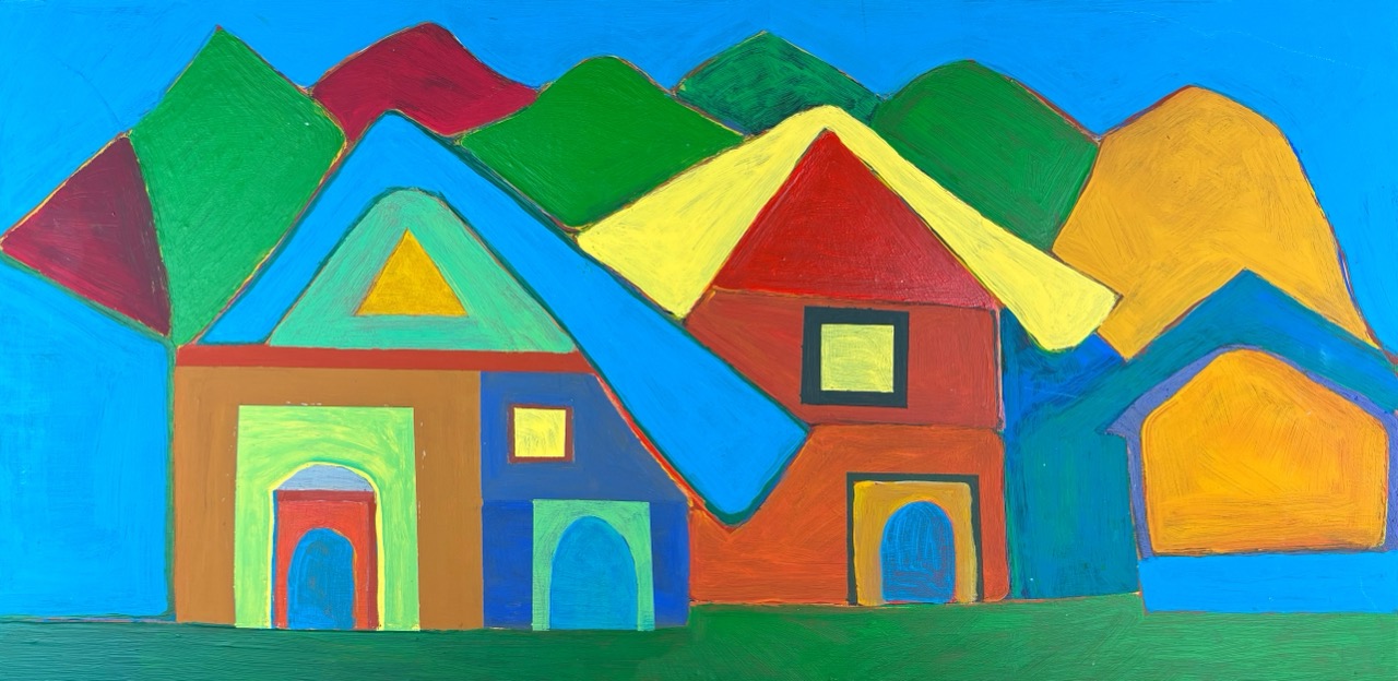 Martin Hell – Bunte Mischung, 2025 – Acryl auf Leinwand – 50 × 80 cm