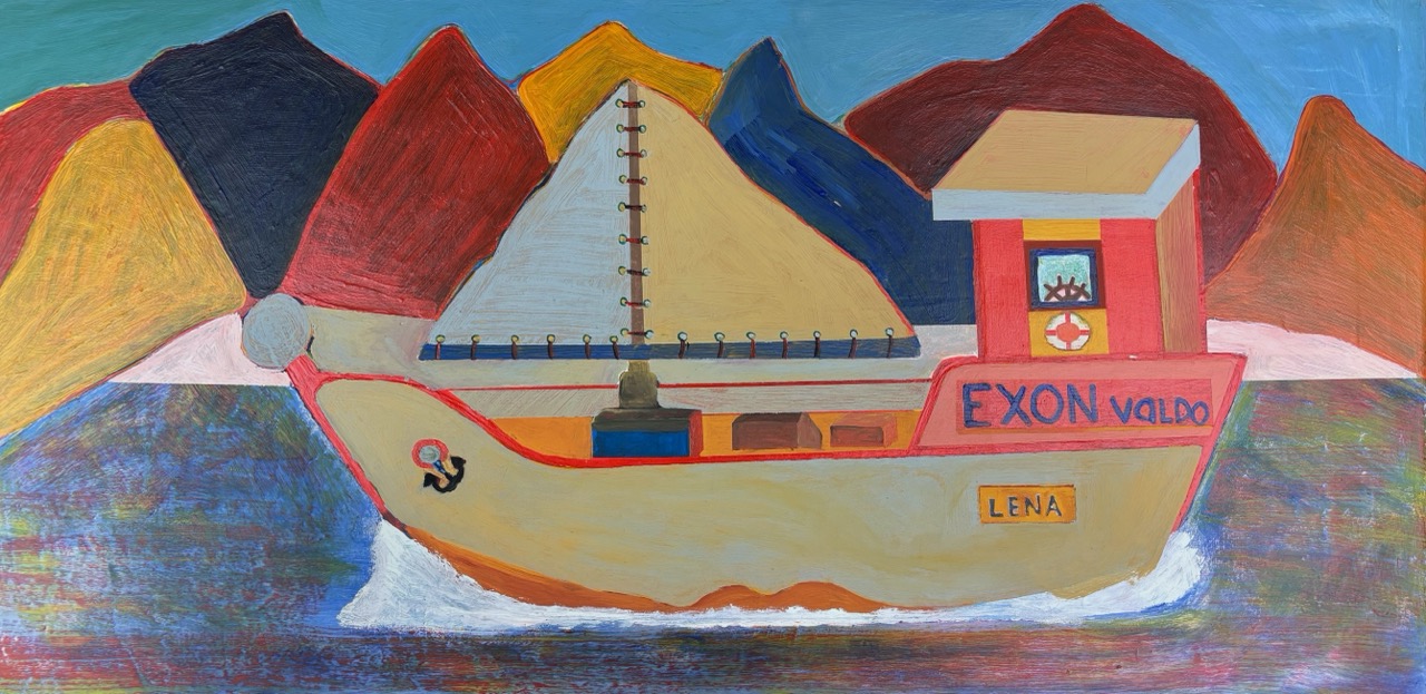 Martin Hell – Exon Waldo, 2024 – Acryl auf Leinwand – 50 × 80 cm