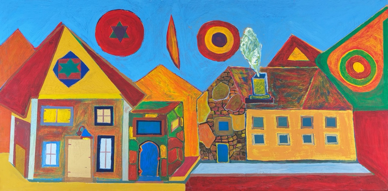 Martin Hell – Griechenland, 2024 – Acryl auf MDF – 88,5 × 44 cm