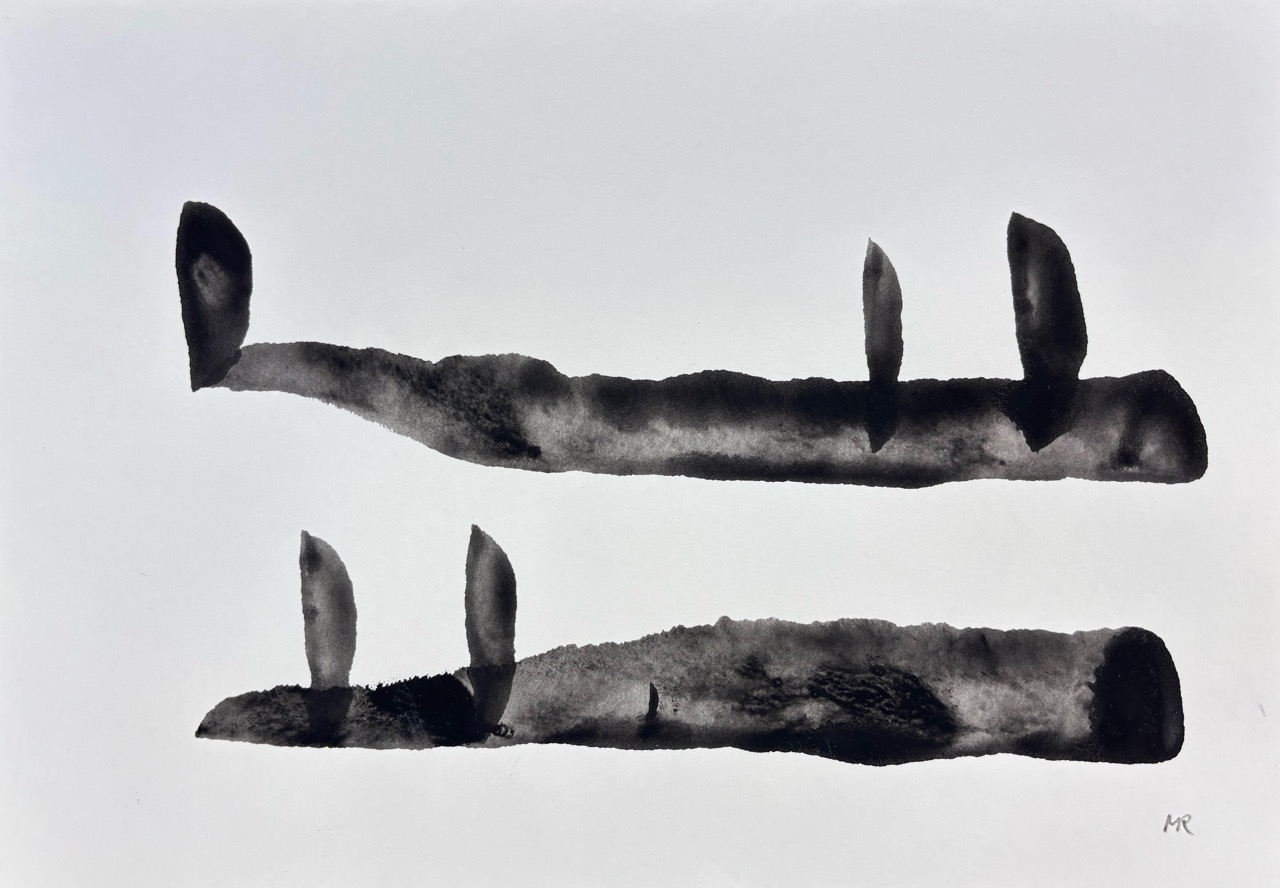 Monja Rosentreter-Landschaft, 2025-Acryl auf Papier, 21 x 30 cm