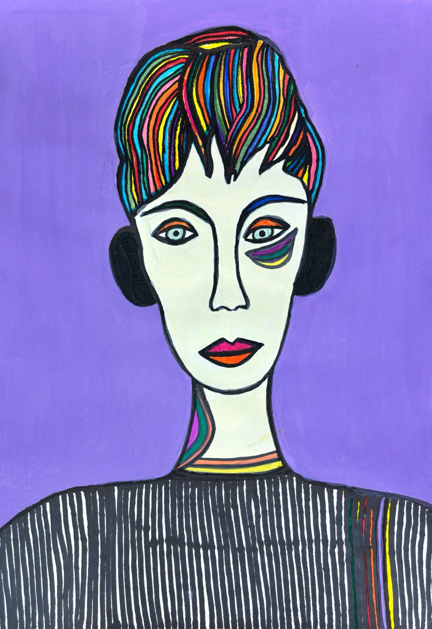 Ohne Titel, 2025 Acryl auf Papier 30 x 42 cm