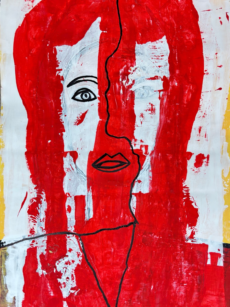 Ohne Titel, 2025 Acryl auf Papier 42 x 59 cm 