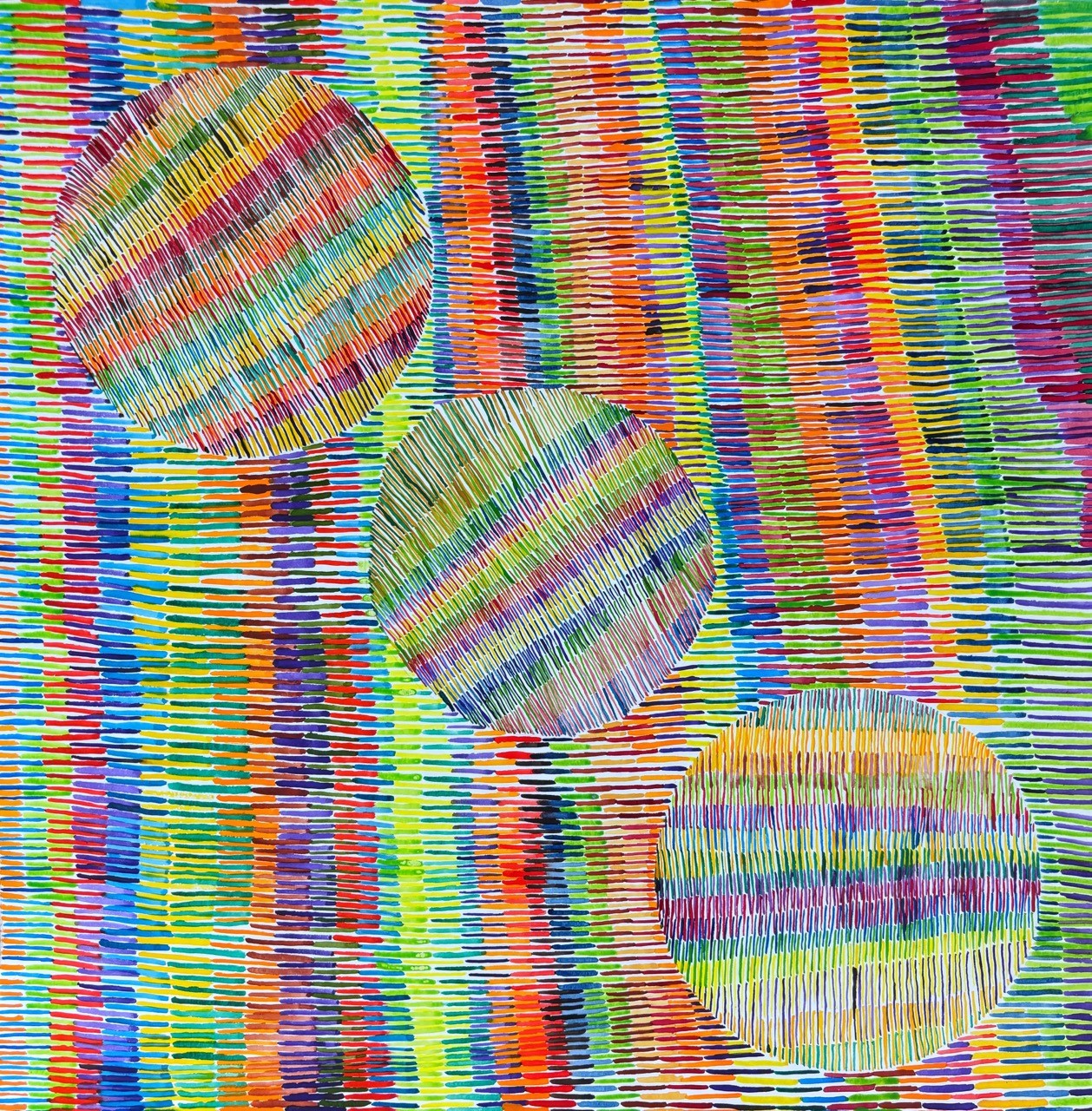 3 Kugel, 2023 Aquarell auf Papier  40 x 40 cm