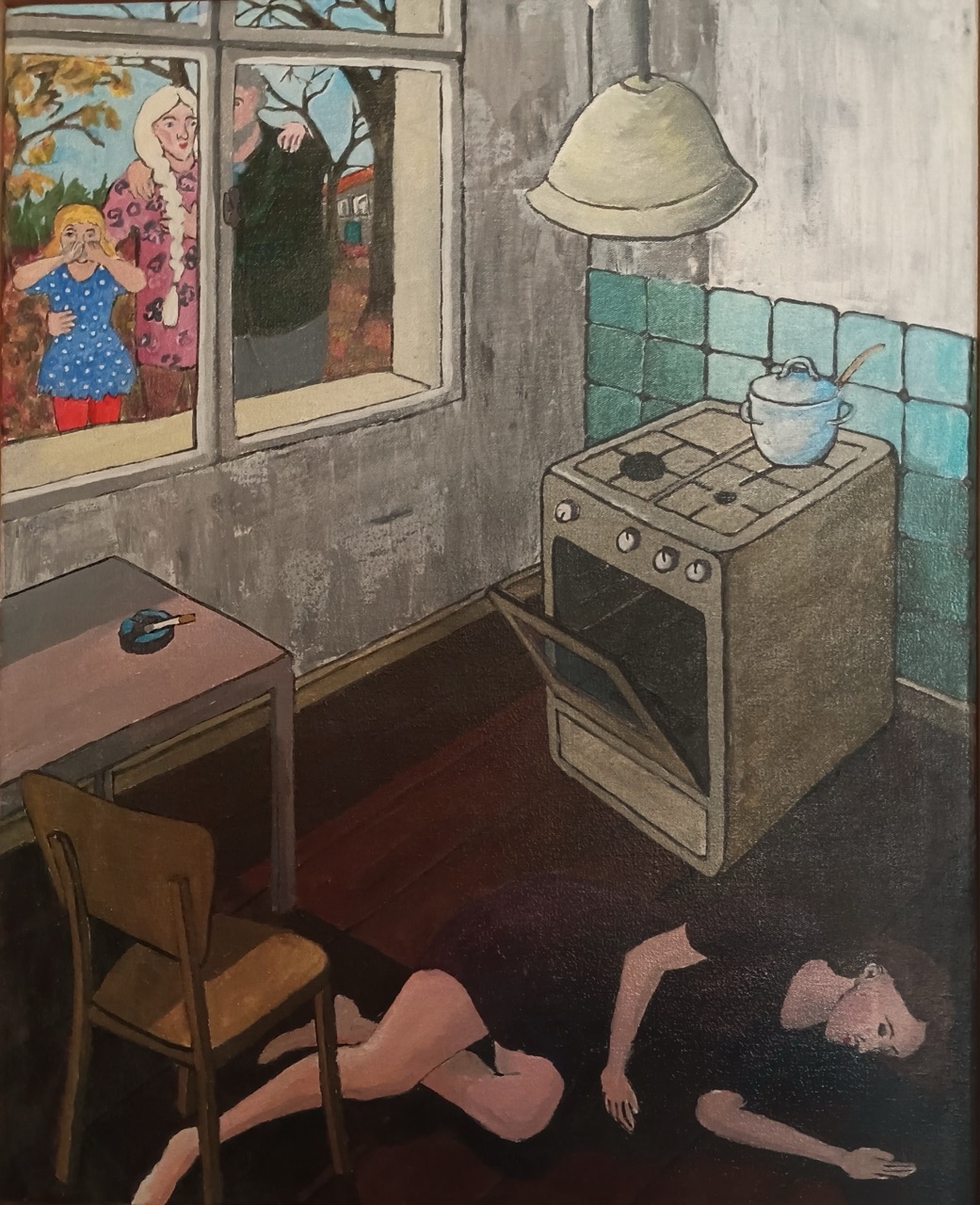 Reni-Auferstehung (Teil 1) -1942, 2024-Acryl auf Leinwand -50x40 cm