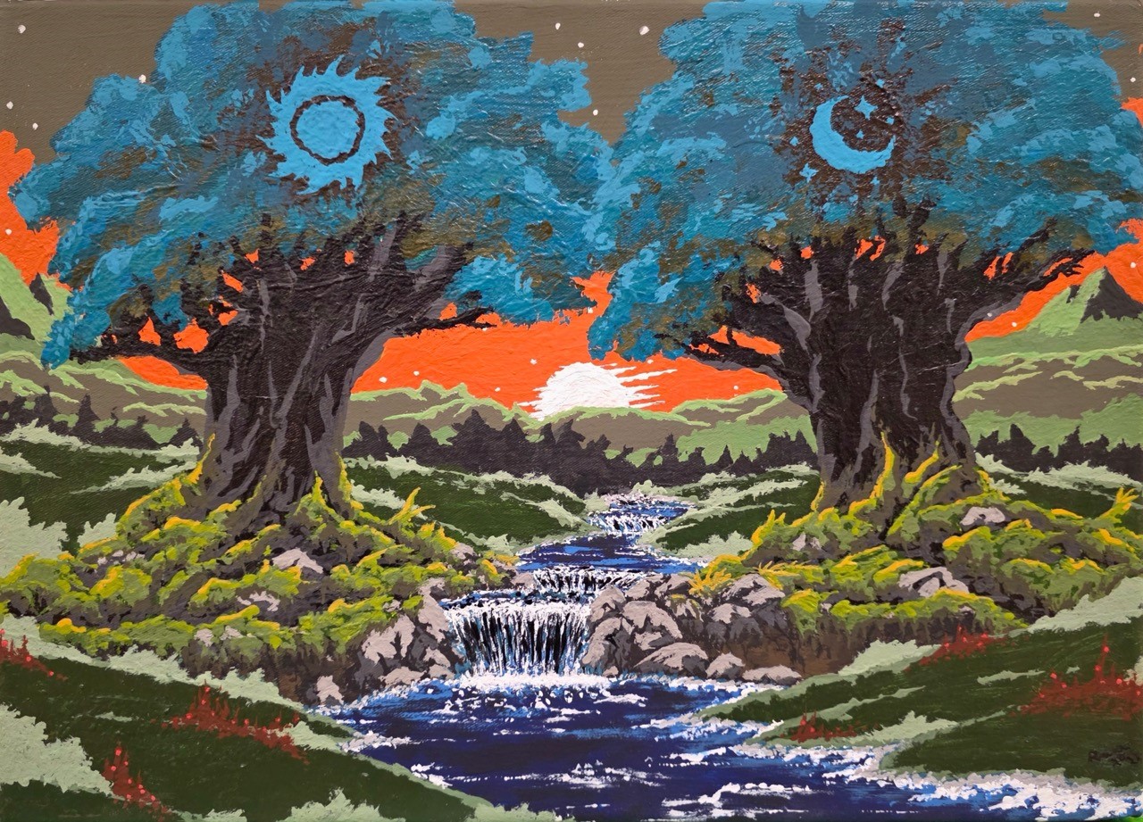 Ohne Titel, 2025 Acryl auf Leinwand  30 x 40 cm